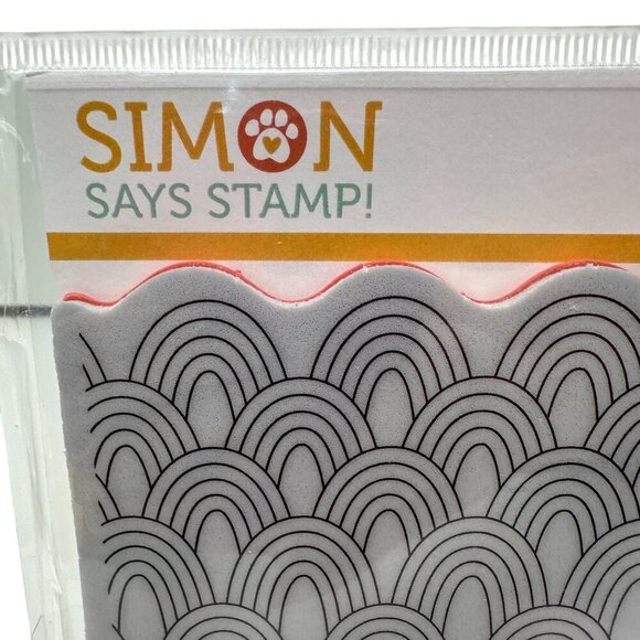 Simon Says Stamp Repeating Rainbows 6x6 Cling Stamp SSS102339 USA Retired - Picture 1 of 12